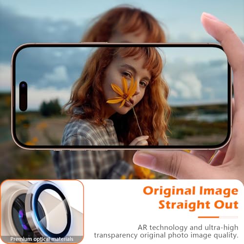imluckies for iPhone 16 Pro, iPhone 16 Pro Max Camera Lens Protector, AR+AF Tempered Glass - Image 3