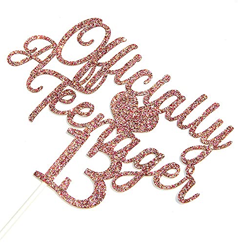 Image of FestikoRose Gold Glitter 13 Cake Topper, Happy 13th Birthday Cake Topper, 13th Birthday Party Decorations