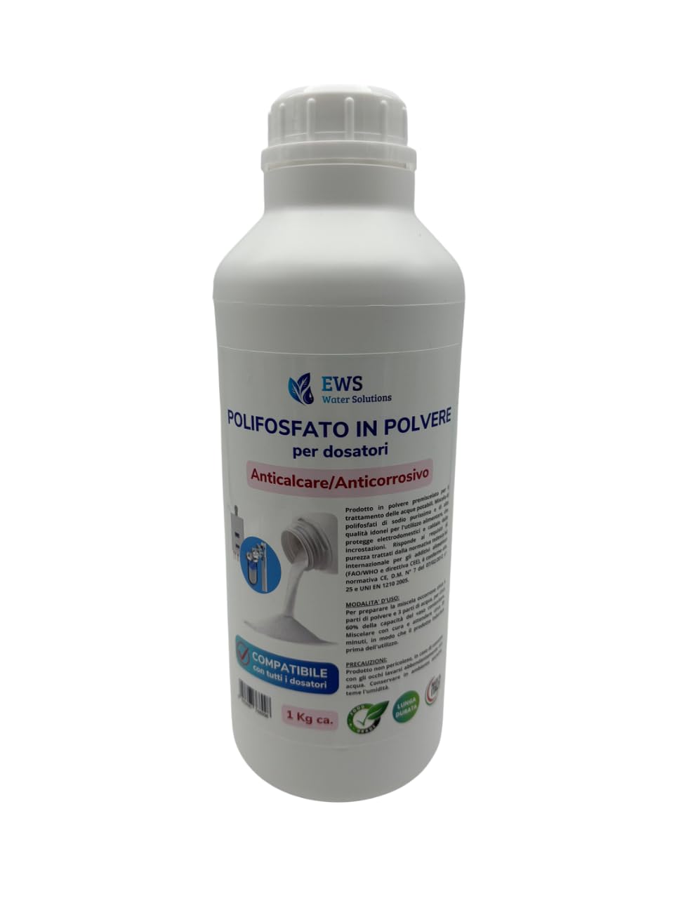 RICARICA POLIFOSFATI IN POLVERE 1 KG ANTICALCARE ANTICORROSIVO PER CALDAIA