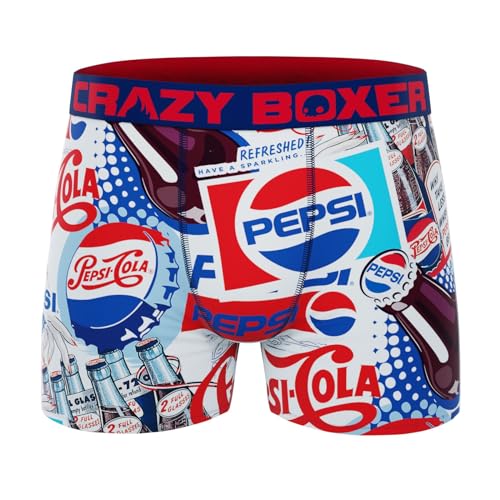 CRAZYBOXER Men's Underwear Pepsi Comfortable Boxer Brief Original (3 PACK)2