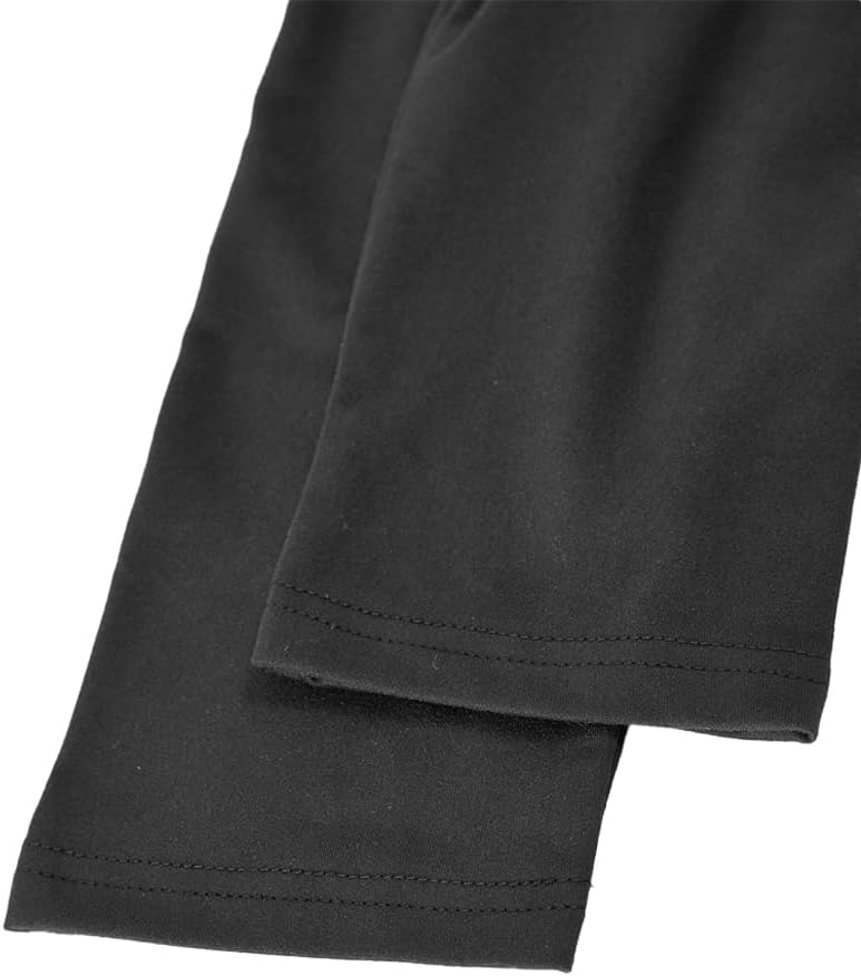 Nivne Tco 3 Pack Toddler Girls Leggings Basic Solid Black Color Children Stretch Tight Pants Set - Image 4