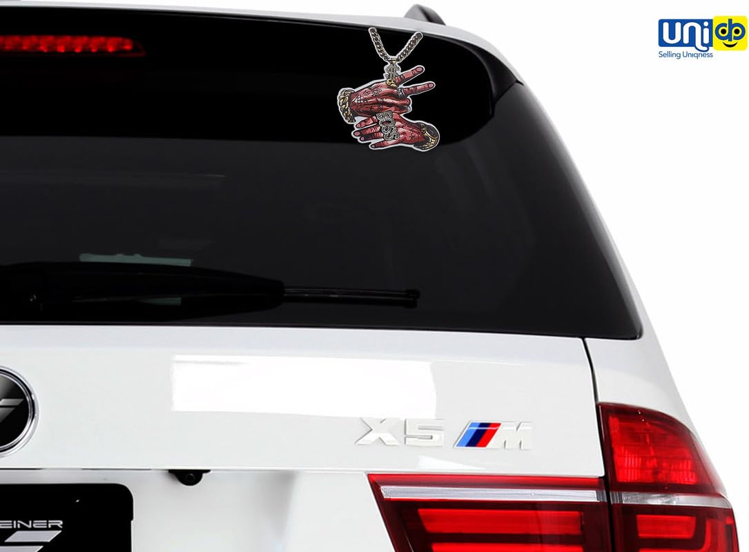 UNIq BOSS Gangster Style Hand Sticker � Hip-Hop Rap Theme, Waterproof & Durable � 10cm x 9cm for Laptop, Bike, Car, Helmet, Mobile & Wall D�cor 2