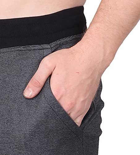 Image of Big Button Men's Cotton Slim Fit Trackpant with Front Button Open