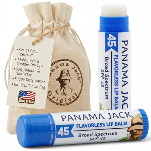 Panama Jack Sunscreen Lip Balm - SPF 45, Broad Spectrum UVA-UVB Sunscreen Protection, Prevents &...