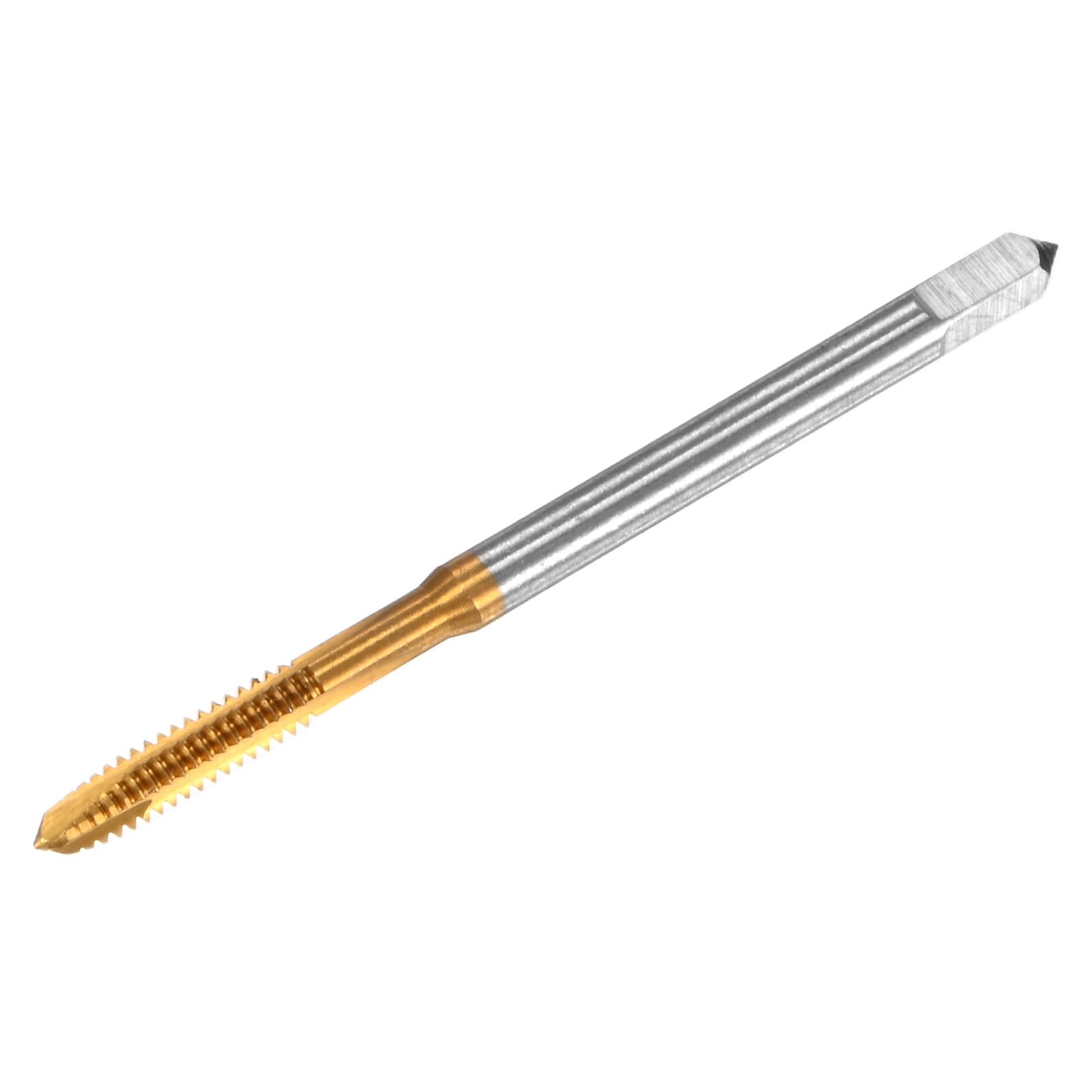 M METERXITY 1-Pack 4-40 UNC Thread Tap, HSS Titanium Coated 50mm Length Straight Flute Right Hand Thread Screw Tapping Tool for Drilling/Milling Machines/CNC Machine Tools
