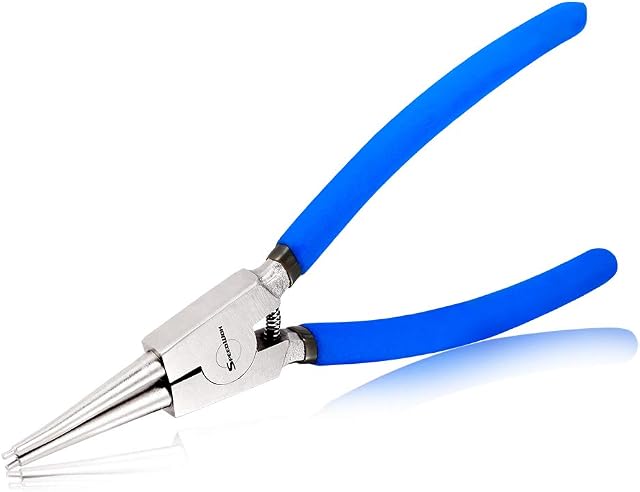 SPEEDWOX 9 Inches External Snap Ring Pliers Straight Jaw Retainer Ring Pliers Retaining Ring Pliers (Tip Diameter 0.09") C Clip Pliers Precision Circlip Pliers Ring Clip Removal Tool