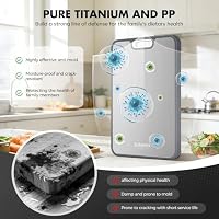 SUMZZZ Titanium Cutting Board, Food Grade Titanium/PP 15”×10.3” — image 3