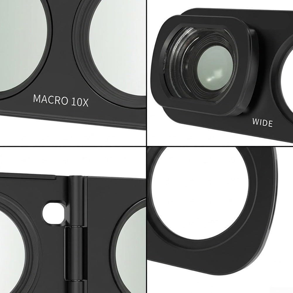 Filtro grandangolare ABS per Insta360 Luna per ABS ultra nero (3 pezzi) | 108° FOV Supporto Magnetico Materiale ABS Nero per Scritta Paesaggio