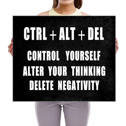 Tableau motivationnel CTRL+ALT+DEL pour decoration de bureau moderne