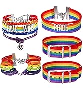 Rainbow Pride Bracelet,Zifengcer Handmade Braided Friendship String Bracelet Rainbow Adjustable W...