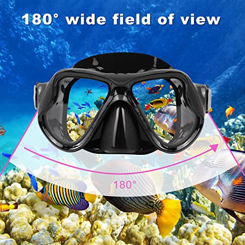 image for DIPUKI Snorkeling Gear for Adults Snorkel mask Set Scuba Diving mask D