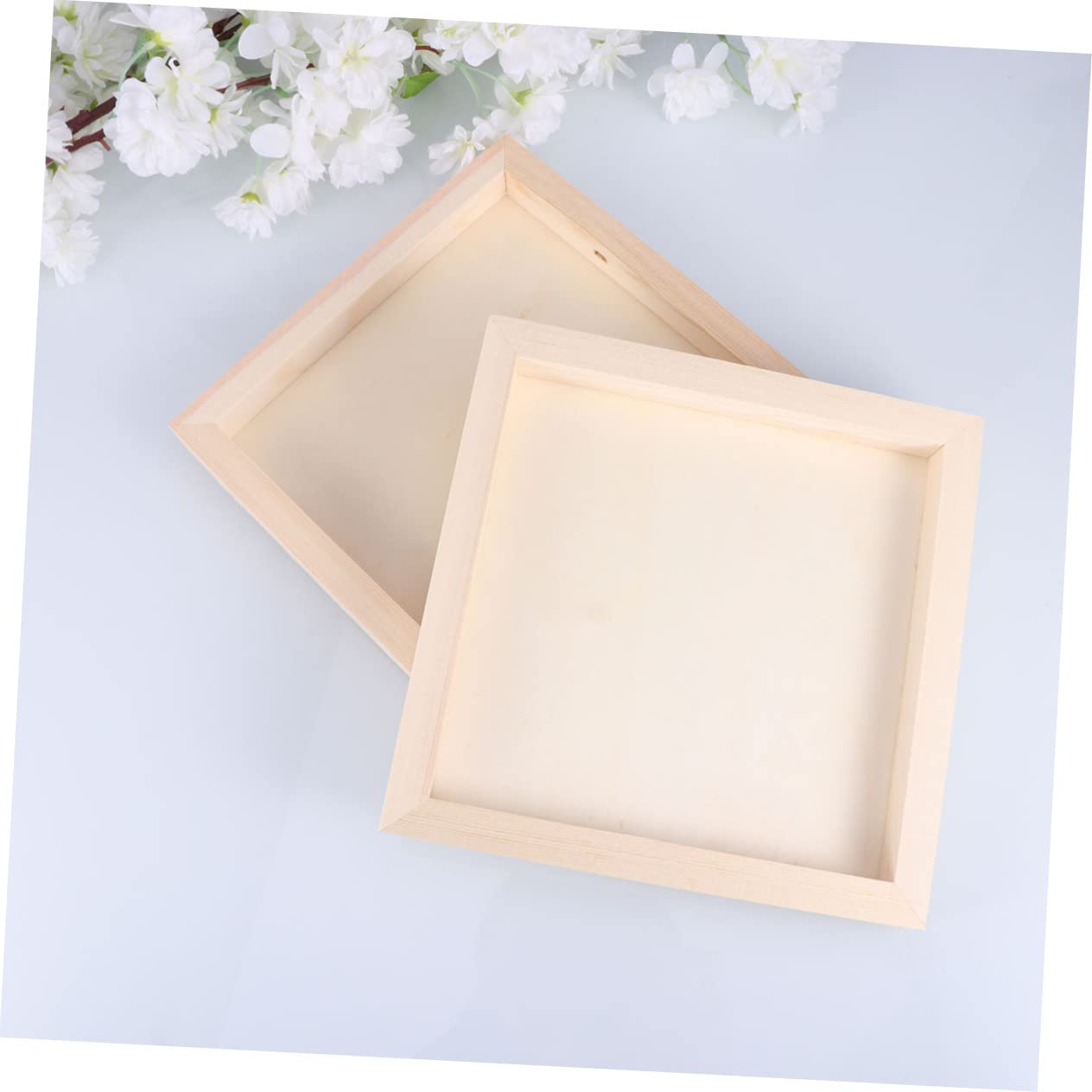 ifundom Cornici per Argilla Fai da Te in Legno 5 Pezzi Beige