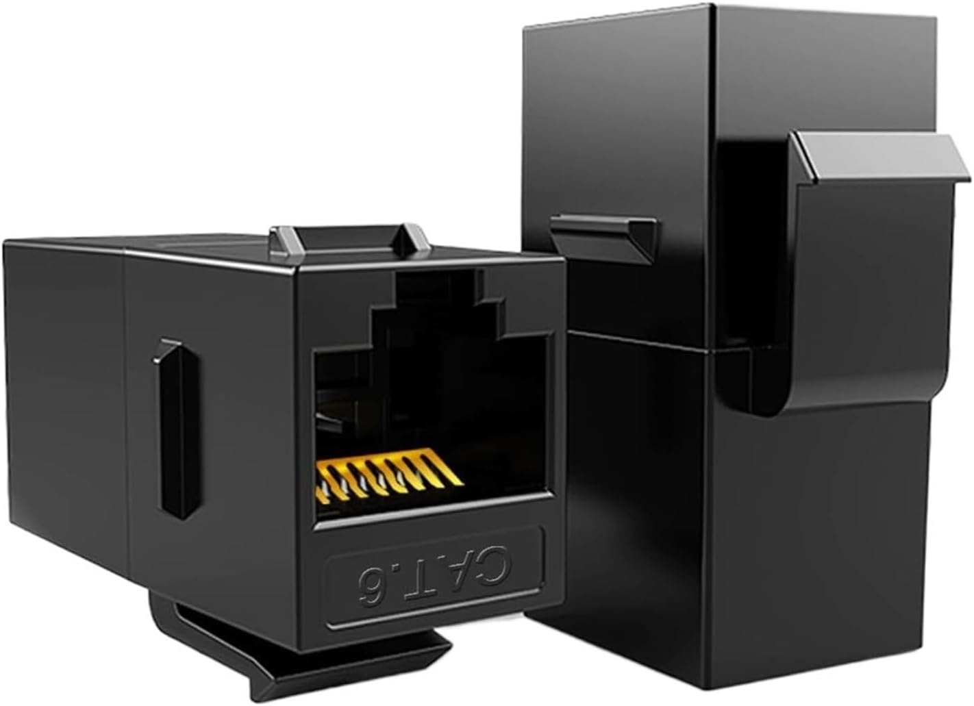 12PCS RJ45 CAT6 Coupler Female to Female Plug-in Coupler, UTP CAT6(Black 12PCS)