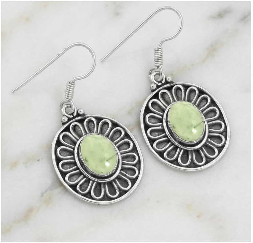 Lapis, Carnelian, Turquoise, Rose Quartz Oval Handmade Drop Dangle Earring 925 Sterling Silver Plated Boho Natural Gemstone Jewelry For Women