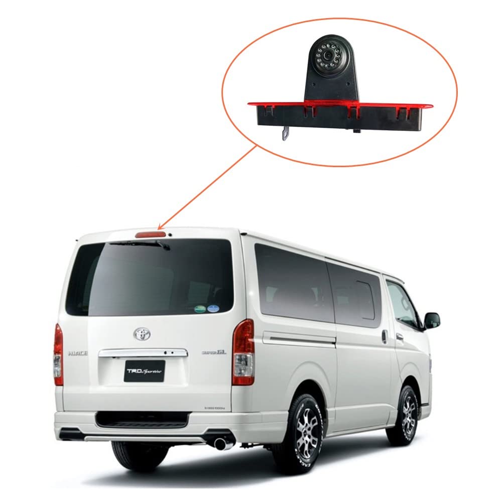 VS534M Cámara de marcha atrás de luz de freno y monitor de visión trasera de 7 pulgadas para Toyota Hiace 2005-2018