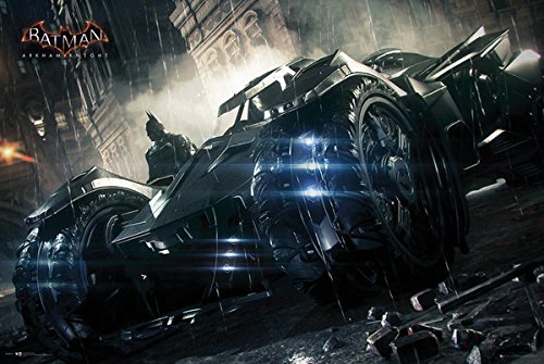 Poster Batman Arkham Knight Batmobile de 61x91,5 cm pour salon de gamer