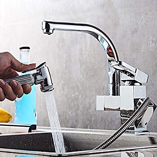 Robinet de cuisine double usage orientable à 360 résistant aux hautes températures
