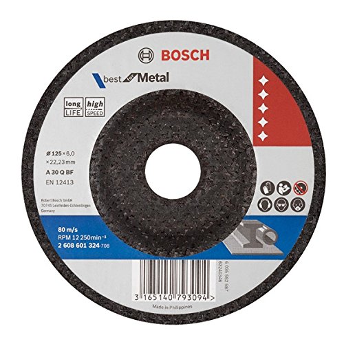 Bosch 2608601324 Grinding Wheel, Best for Metal (Diameter 125