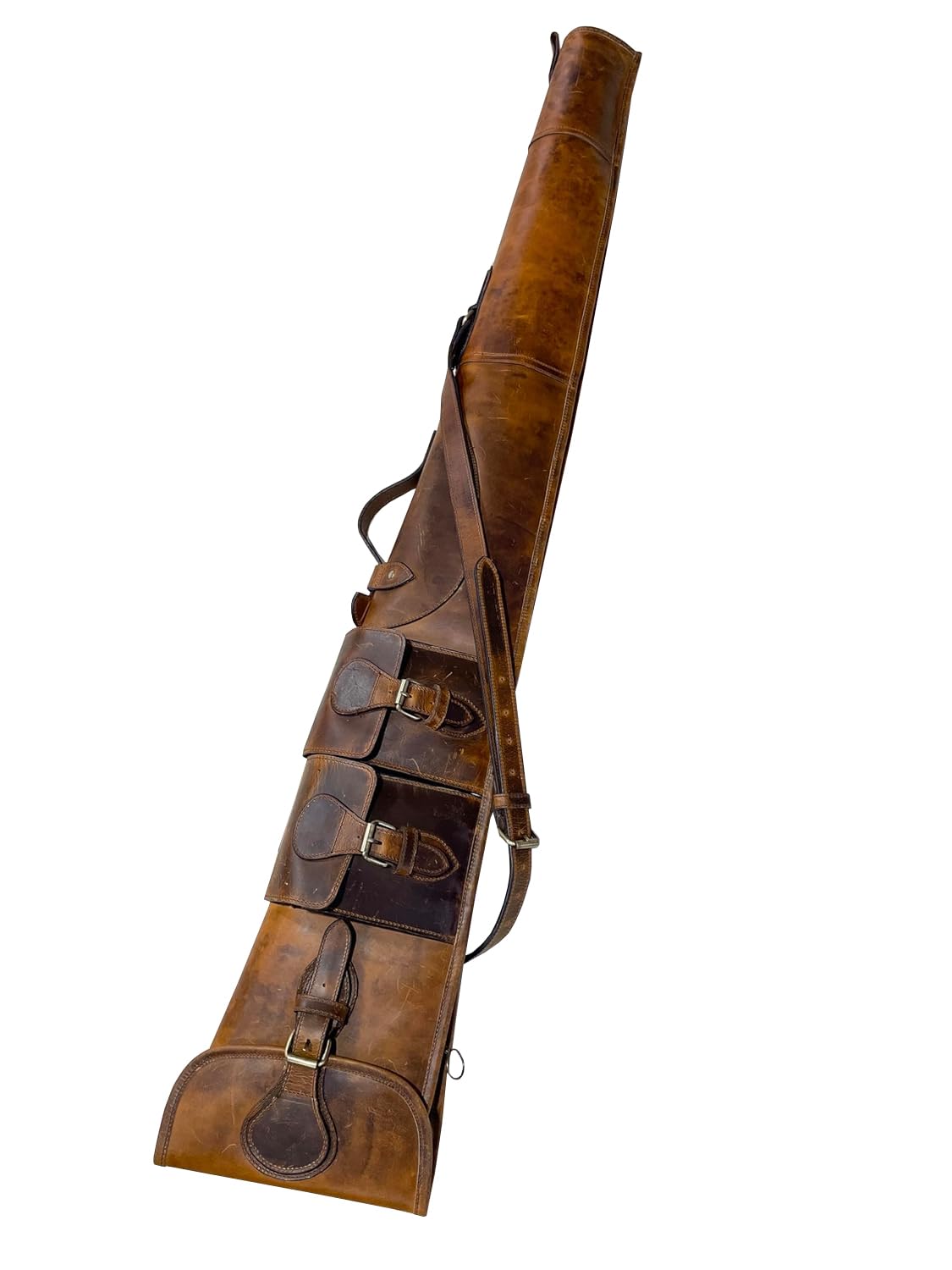 Fodero per fucile da 83 cm, realizzato a mano, in vera pelle 014