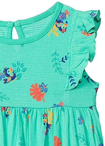 Image of miniklub Girls Green Printed A-Line Dress