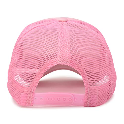 Image of Trucker Hat Mesh Cap Solid Colors Lightweight with Adjustable Strap Small Braid