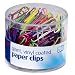 Officemate Assorted Color Giant Vinyl Paper Clips, 200 per Tub (97632)