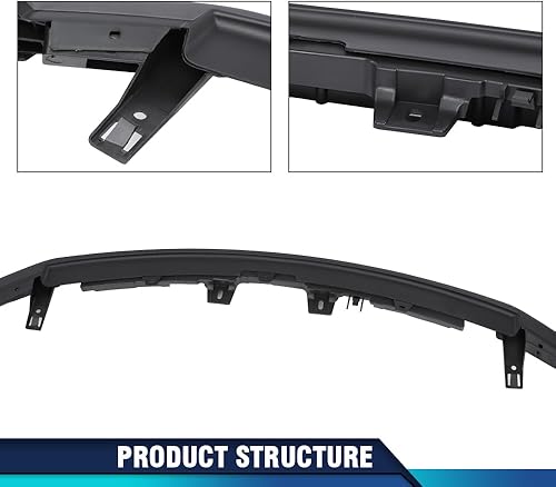 Miniatura 6 de PIT66 Cubierta de parachoques delantero superior negra texturizada compatible con Ford F150 XL 2009-2014 11735587, FO1000643