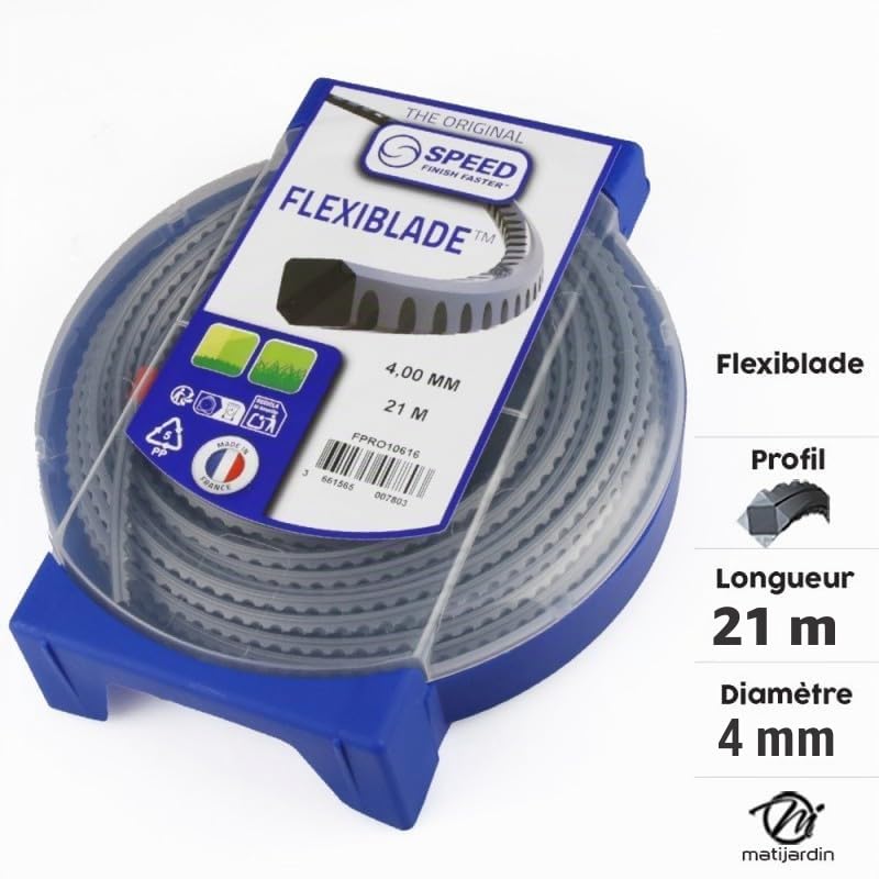 Matijardin - Fil débroussailleuse Carré, Cranté 4 mm x 21 m FlexiBlade