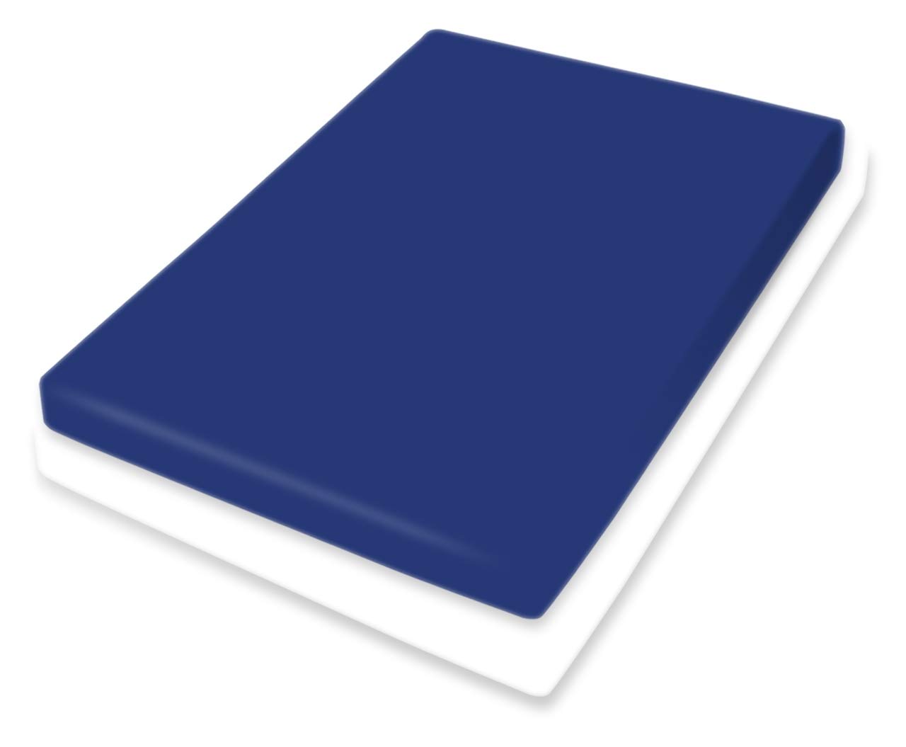 Bassetti Fitted Sheet, Cotton, Navy, 140x200 160x220