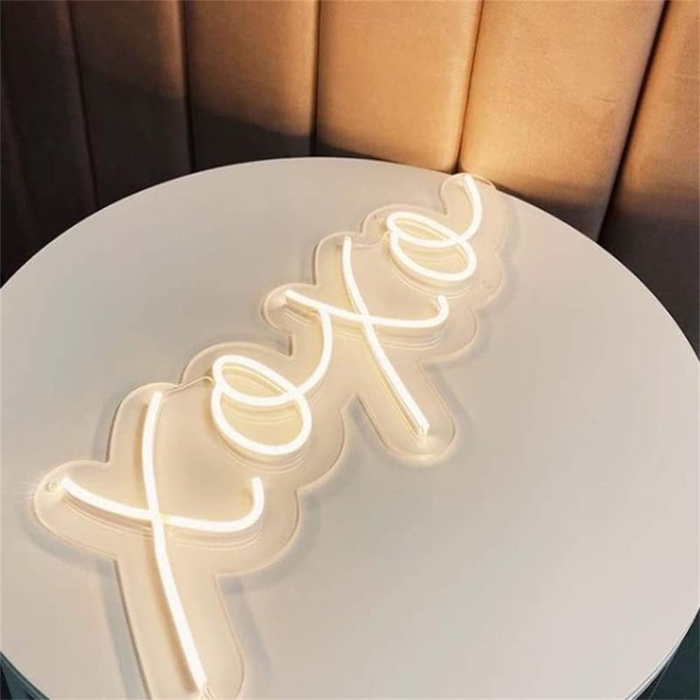 Ulalaza Neon Light Sign LED XOXO Night Lights USB Operated Decorative Marquee Sign Bar Pub Store Club Garage Home Party Decor