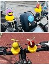 Duck Bike Bell, Rubber Bike Horn, Cute Yellow Duck Bicycle Decorations, Squeeze Duck Bicycle Horns with Propeller Helmet gallery image
