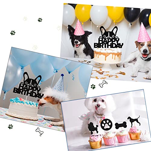 25 Stück Hund Tortendeko Süße Hunde Cake Toppers Hunde Cupcake Topper Dog Theme Birthday Decorations,Geburtstag Kuchen Dekoration für Kinder Baby Hunde Party Dekorationen