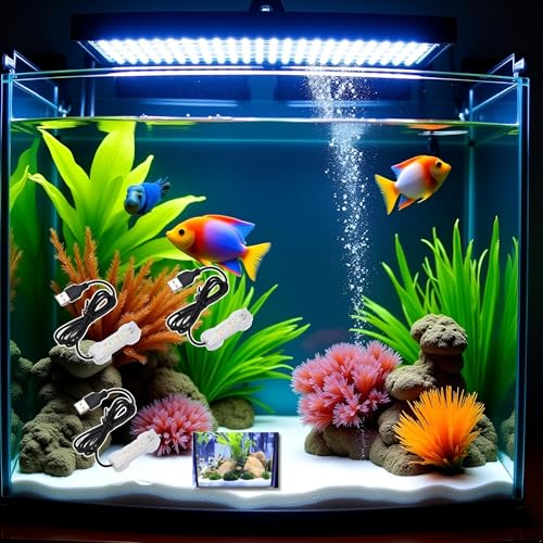 Image of 3Pcs Blue Light Small Aquarium LED Light, Multicolor LED Fish Tank Light for Freshwater Plants Aquarium Accessories，Fish and Aquatic Pets and Aquatic Pets