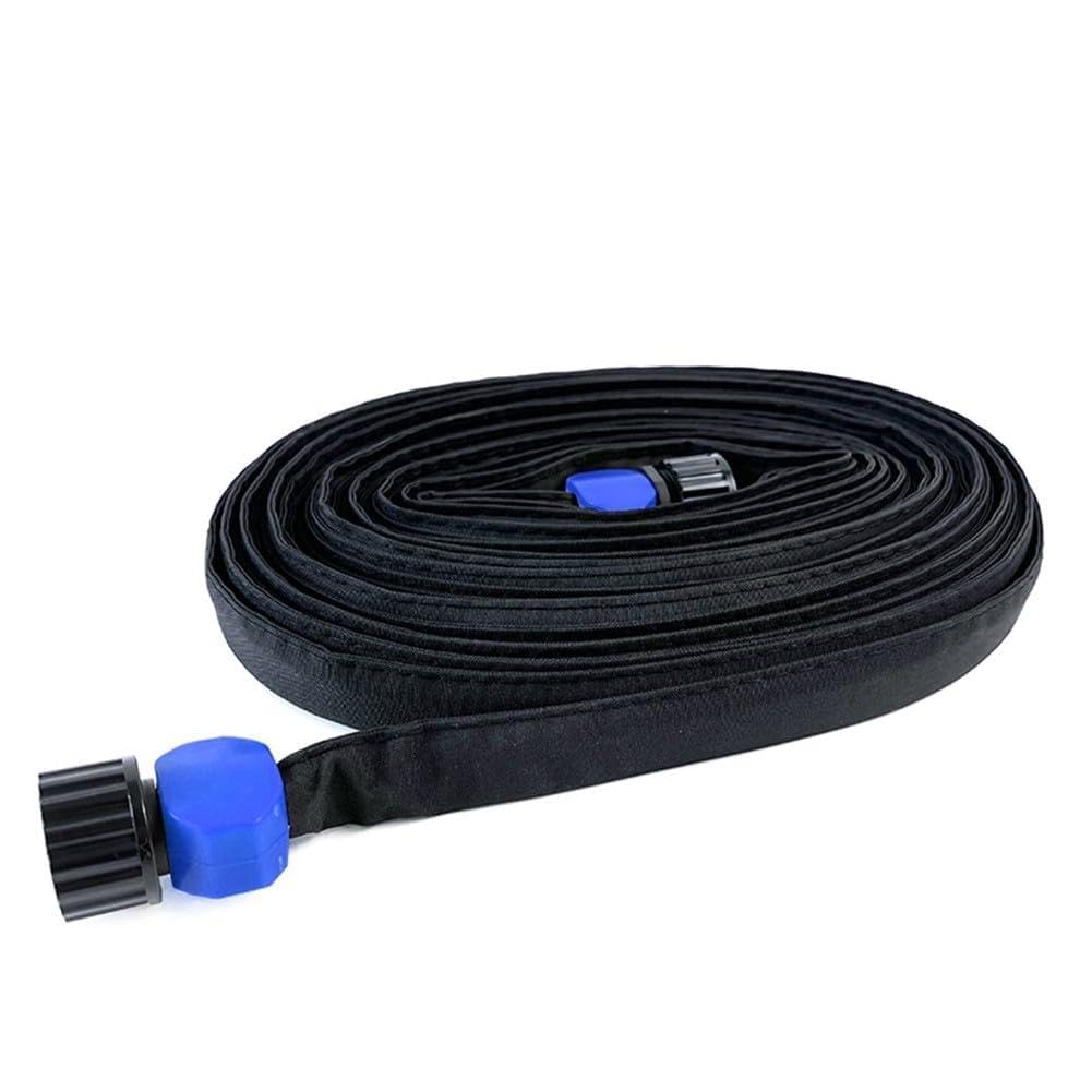 Tubo da giardino in PVC per infiltrazioni – Tubo flessibile piatto per irrigazione di piante da esterno, 7,6 m/15,2 m/22,9 m/30,5 m, 30,5 m