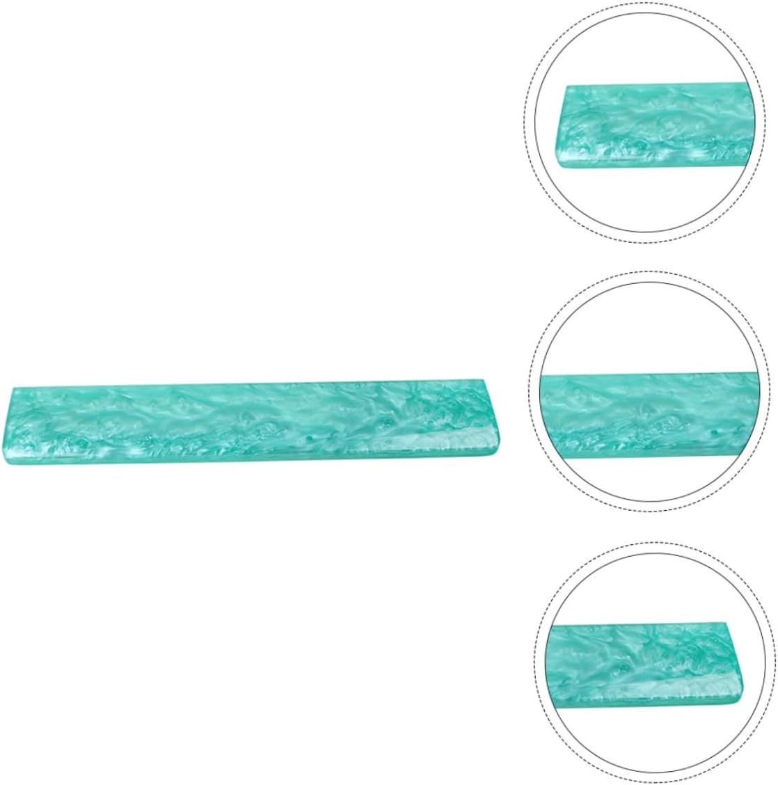 緑色珍珠樹脂製エルゴノミックキーボードリストレスト 手首痛緩和 快適サポート ゲーム オフィス対応 ピング用