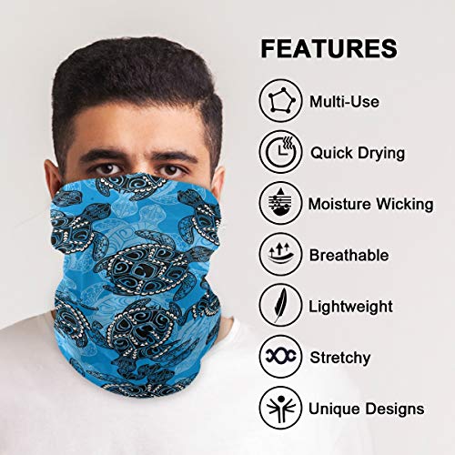 MOYYO Sea Turtles Face Sun Dust Mask Bandanas Seamless Elastic Neck Gaiter Headwear Magic Scarf Headband Balaclave for Women Men Festivals Running Cycling Outdoor Sport4