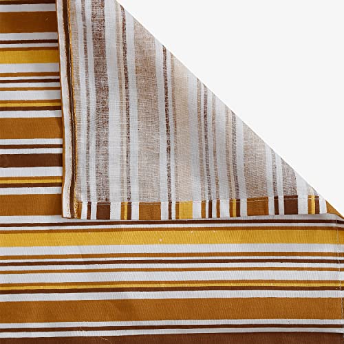 Image of Swayam Pure Cotton Double Bedsheet with 2 Pillow Covers | Size 90 x 100 inch | 160 TC | Floral Design | Soft Breathable Bed Sheet | Comfortable & Durable for Bedroom - Yellow & Brown