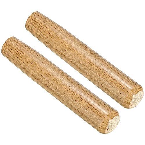 PATIKIL 7 Pulgadas Pala Madera Mango, Paquete 2 Paquete Jardín Pala Mango Reemplazo Mangos Madera Dura para Redondo Ojo Azada Pala Paleta