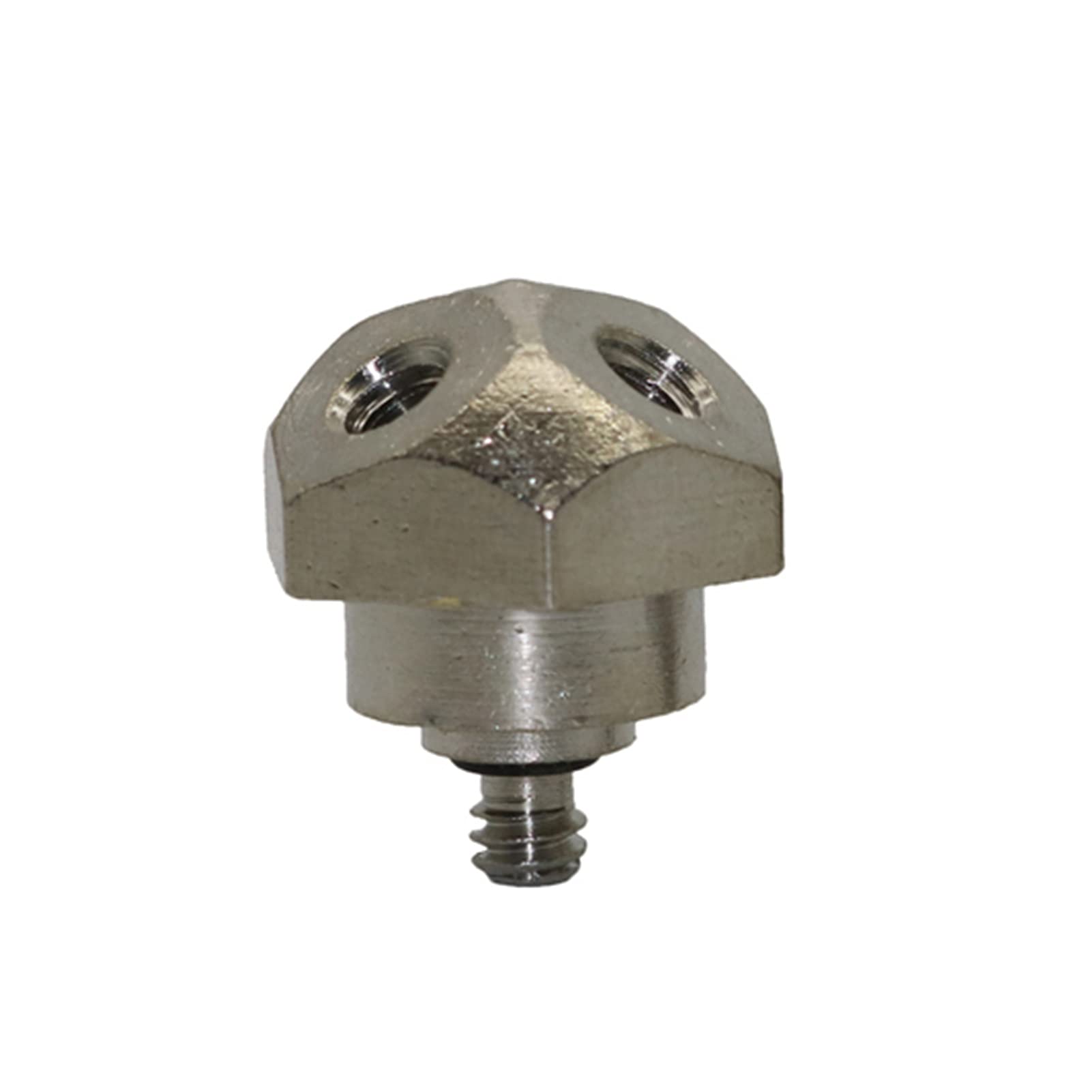 Filetto da 3/16 "Filo femminile a 3 fori, Connettore a 4 fori Agricoltura Brass Box Supporto for ugello, utilizzato for collegare 50 ugelli di atomizzazione(Silver)