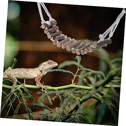 Escalera de madera para reptiles con peldaños estables que activa el ejercicio de los lagartos 6