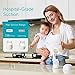 Paruu P10 Hands-Free Breast Pump Wearable, 338mmHg Strong Suction, Low Noise, 4 Modes & 9 Levels, Electric Breast Pump Portable, Smart Display, 19/21/24/28mm Insert/Flange, 2 Pack (White)