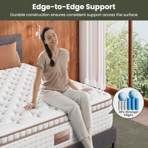 Image of BedStory Mattress Queen Size - 13 inch Medium Firm Hybrid Mattress with Adaptive Support - Proper Spine Alignment & Low Motion Transfer - Encased Pocket Springs, CertiPUR-US Certified