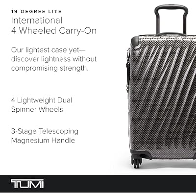 TUMI - 19 Degree Lite 4 Wheel Luggage - Lightweight and Highly Durable, Modern Contour, Hard Shell Men's and Women's Suitcase - 21.75 Carry-On, Black Graphite