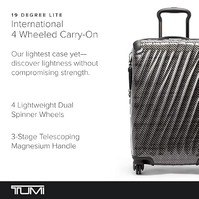 TUMI - 19 Degree Lite 4 Wheel Luggage - Lightweight and Highly Durable, Modern Contour, Hard Shell Men's and Women's Suitcase - 21.75 International Carry-On, Black Graphite