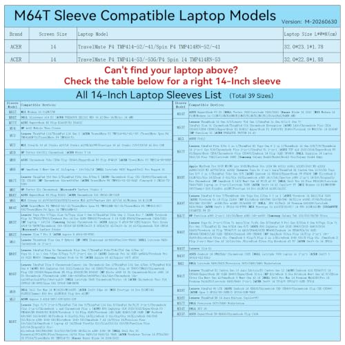 Image of Smatree M64TP Hard Protective 14 inch Laptop Case for ACER /Lenovo /ASUS | Compatible for ACER TravelMate P4 TMP414 /P4 Spin 14 /Spin P4 TMP414RN, for Lenovo Slim Pro 7, ASUS Chromebook C424(X8256T)