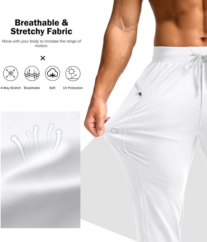 G Gradual Men's Joggers with Zipper Pockets Stretch Tapered Sweatpants Athletic Pants for Men Workout Running Gym - Image 5
