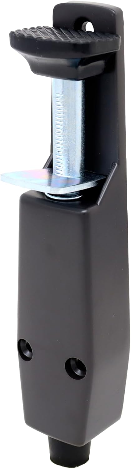 SUMMIT DOORWARE Heavy Duty Spring Loaded Step Down Door Stopper - Door Holder Ideal for Residential & Commercial Use - Duronotic Finish