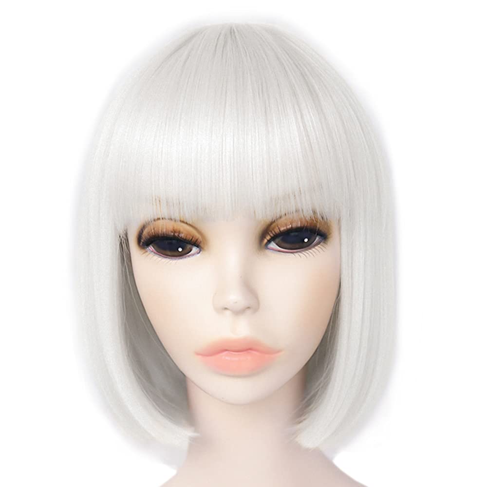bright colored wigs with bangs