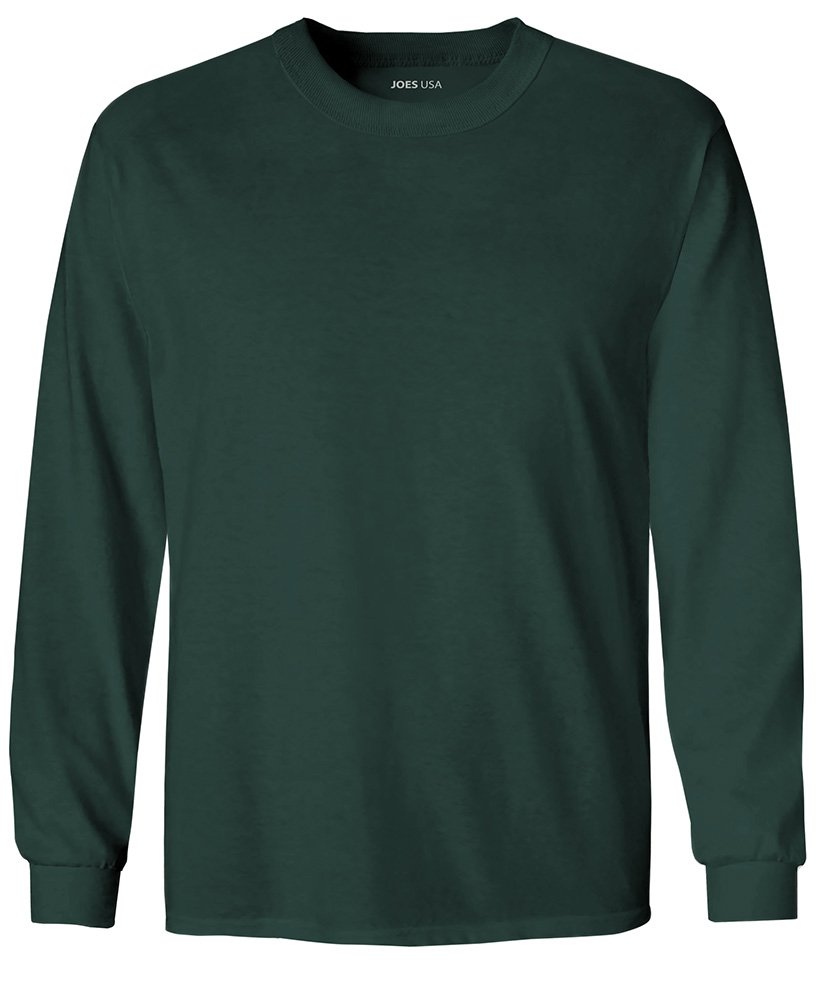 Joe de EE. UU. Juventud Manga Larga 100% algod n Camisetas en 16 Colores - Verde -