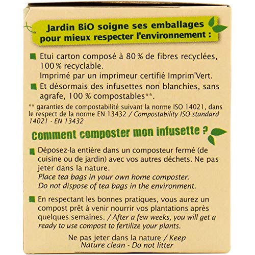 JARDIN BIO ETIC - Infusion Thym Menthe Bio Fraicheur Tonique 30G - Lot De 4 - Vendu Par Lot